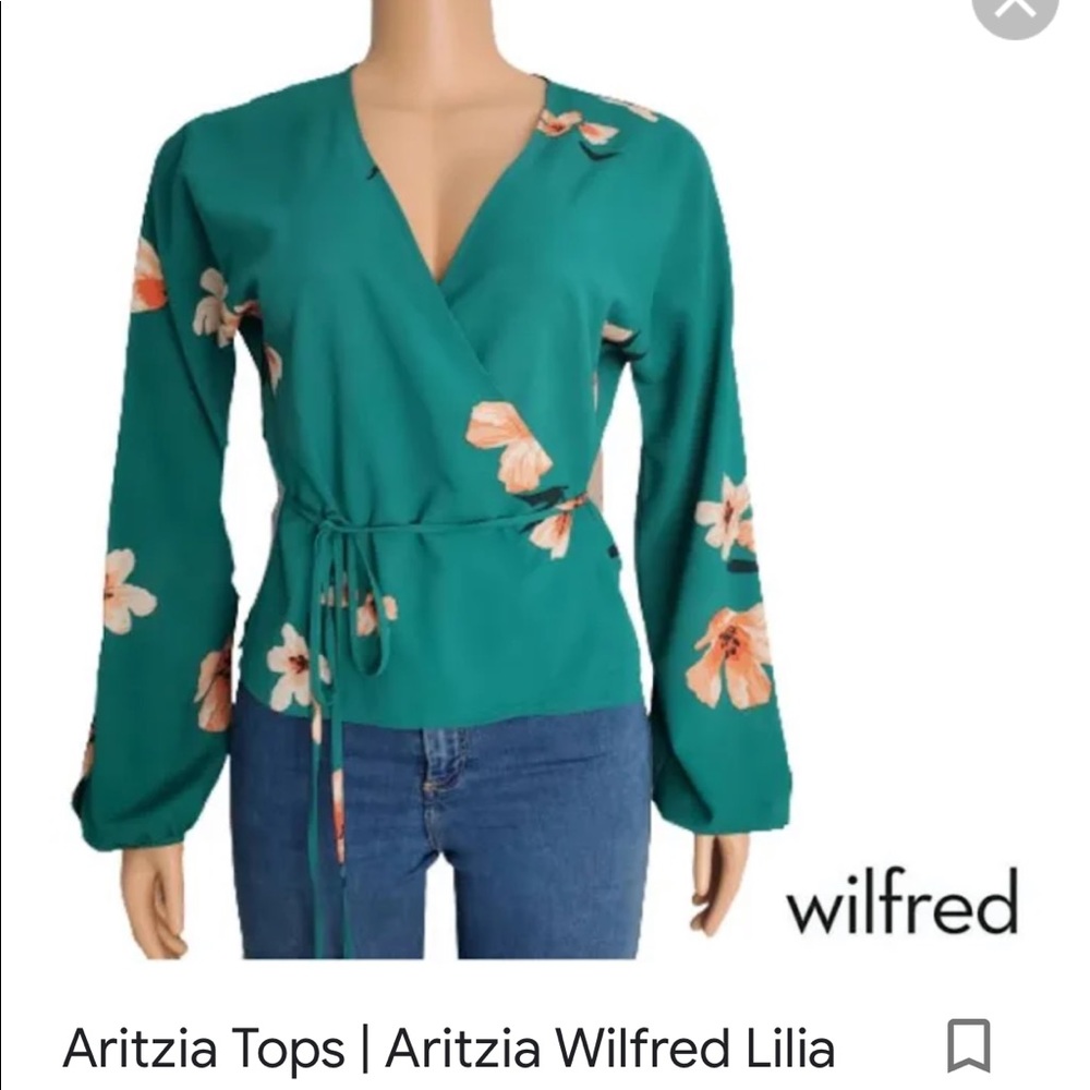 Aritzia Lilia Wrap Blouse